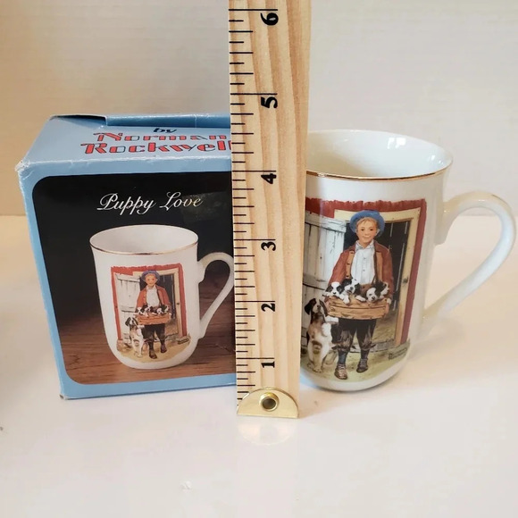 Vintage Norman Rockwell Set of 3 Porcelain Collectible Coffee cups. - Picture 5 of 7